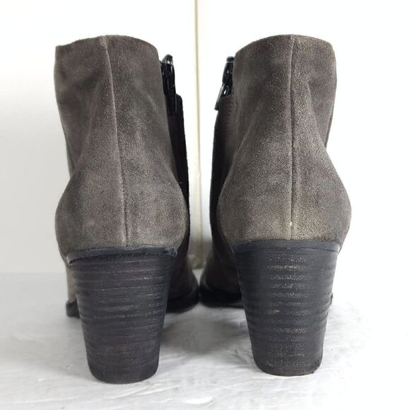 Paul Green Women's Delgado Uk5,5 US 8 Gray Suede Side Zip Ankle Booties Boots - Picture 10 of 15